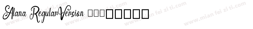 Alana RegularVersion 20字体转换